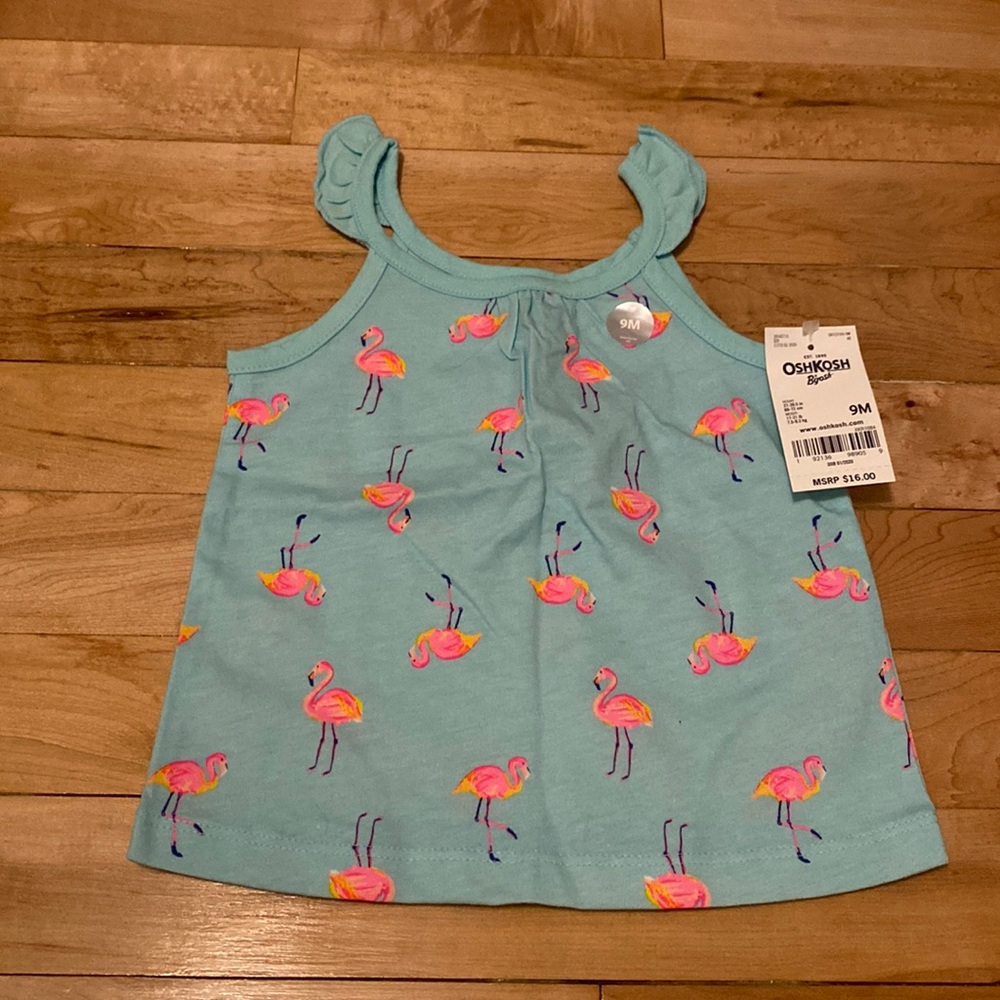 Oshkosh B’gosh Flamingo Tank Top 9M NWT